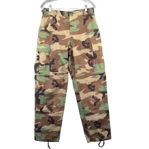 U.S. Army Men's Woodland Camo Cargo Tactical Pants Size S Short Green Brown